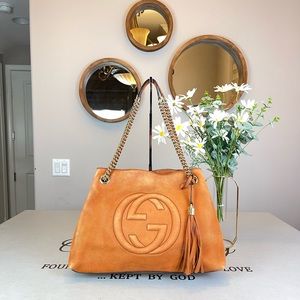 Gucci GG Logo SoHo Chain Totes Shoulder Bag